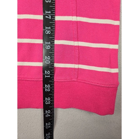 Vineyard Vines Womens Medium Pullover Quarter Zip w/Pink Striped & Blue Shoulder - Picture 8 of 9